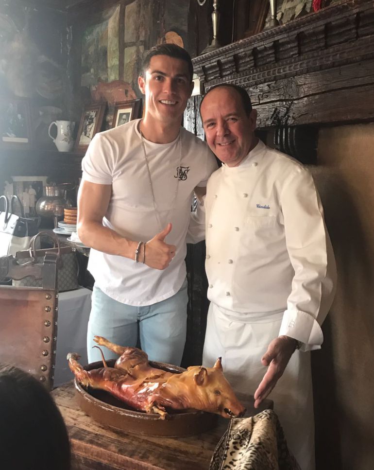 Cristiano Ronaldo en Mesón de Cándido Cristiano Ronaldo en Mesón de Cándido