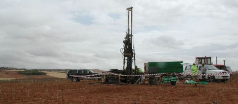 Obras en los terrenos del ATC en Villar de Cañas (Cuenca). Obras en los terrenos del ATC en Villar de Cañas (Cuenca).