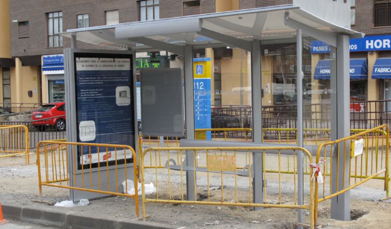 Marquesina en obras de Tres Cantos Marquesina en obras de Tres Cantos