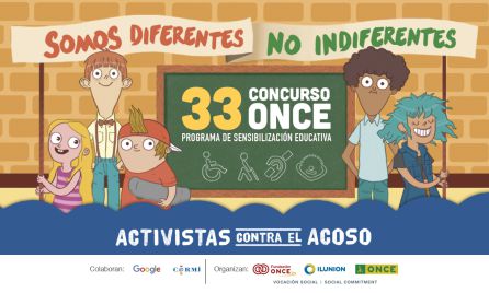 Cartel del concurso escolar de la ONCE. Cartel del concurso escolar de la ONCE.