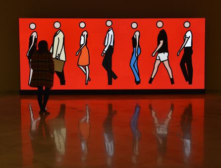 Obra de Julian Opie expuesta en el Centro Cultural Bancaja Obra de Julian Opie expuesta en el Centro Cultural Bancaja