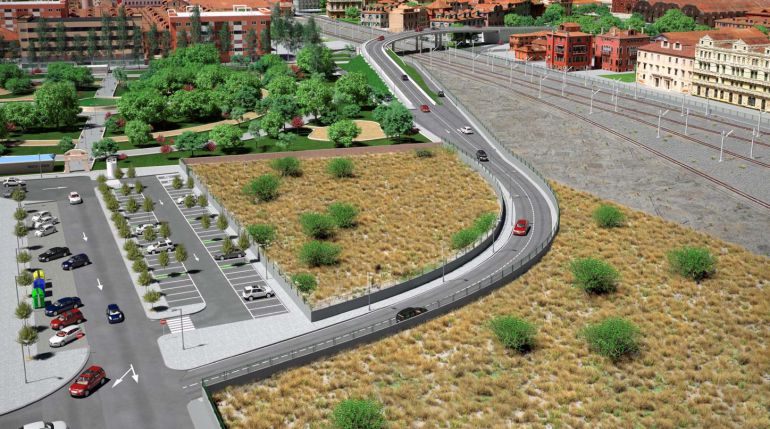 Diseño gráfico del nuevo paso a nivel de los Tres Pasos