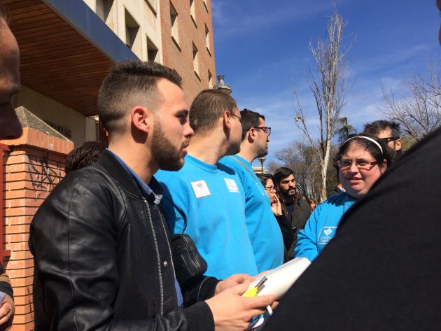Cristian Menacho a su salida de los juzgados Cristian Menacho a su salida de los juzgados