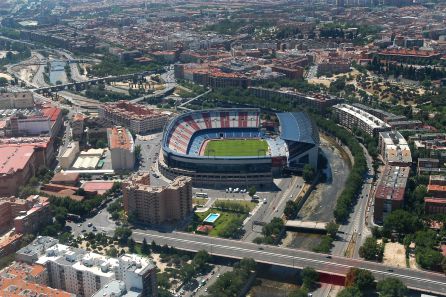 Vista aérea del estadio Vicente Calderón y su entorno Vista aérea del estadio Vicente Calderón y su entorno
