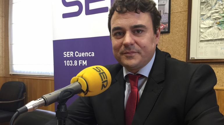 David Peña en el estudio de SER Cuenca. David Peña en el estudio de SER Cuenca.