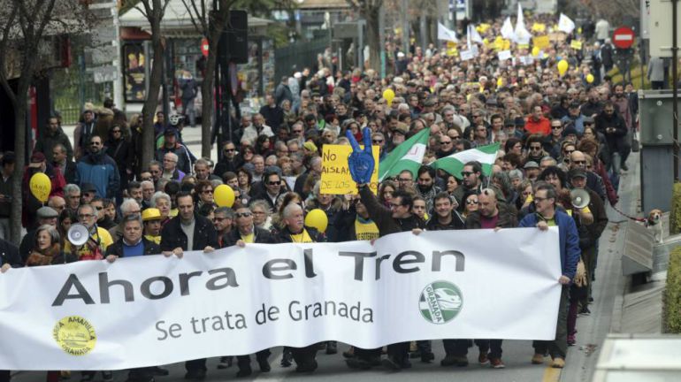 Manifetación contra el bloque ferroviario. Manifetación contra el bloque ferroviario.