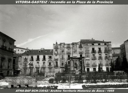 INCENDIO EN LA PLAZA DE LA PROVINCIA DE VITORIA.1995 INCENDIO EN LA PLAZA DE LA PROVINCIA DE VITORIA.1995