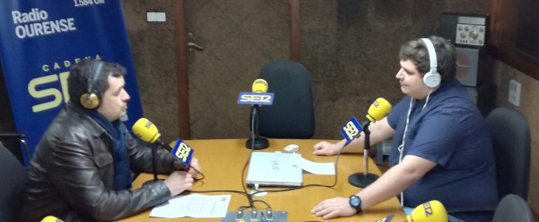 Francisco Fraga en los estudios de Radio Ourense Francisco Fraga en los estudios de Radio Ourense