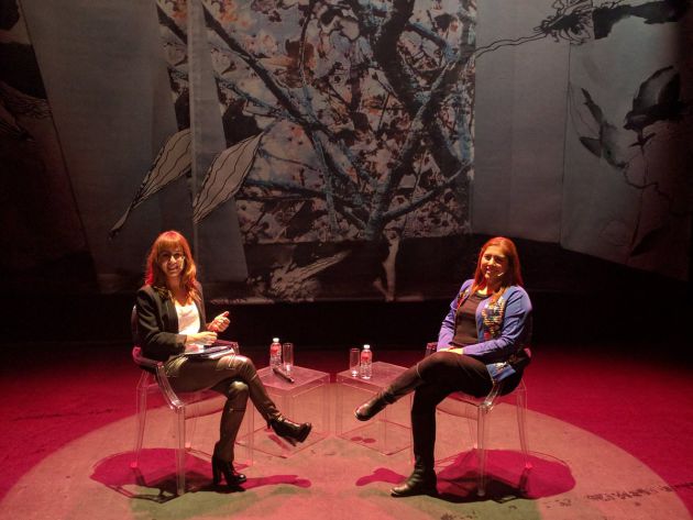 Momento de la charla de Ana Pardo de Vera con Claudia Hernández Momento de la charla de Ana Pardo de Vera con Claudia Hernández