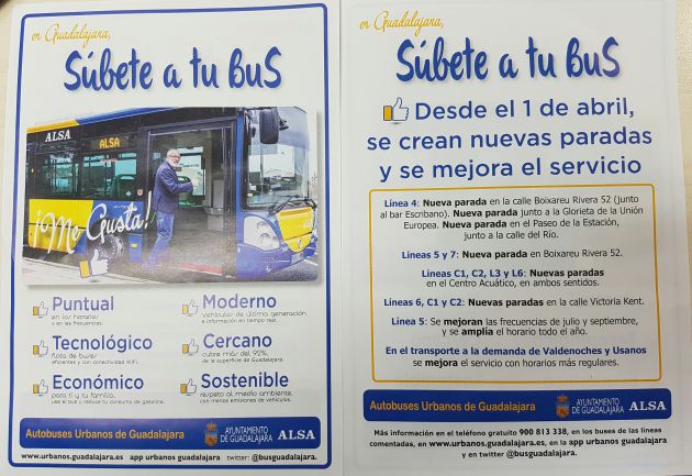 El 1 de abril entran en vigor varias modificaciones en el servicio de autobuses urbanos de Guadalajara: Cambios en el bus urbano de Guadalajara El 1 de abril entran en vigor varias modificaciones en el servicio de autobuses urbanos de Guadalajara: Cambios en el bus urbano de Guadalajara
