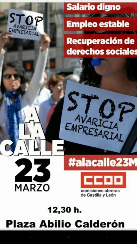 Cartel #alacalle23M Cartel #alacalle23M