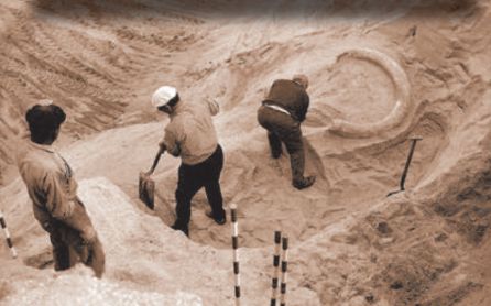 Hallazgo de una defensa de mamut en Getafe en 1968 Hallazgo de una defensa de mamut en Getafe en 1968