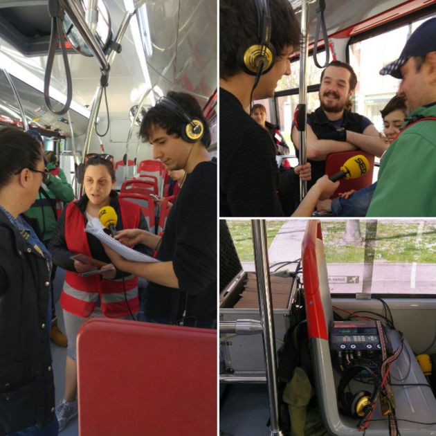 Hemos emitido parte de Hoy por Hoy Zaragoza desde el recorrido de la línea 25 (Paseo Pamploa - La Cartuja), conociendo la labor de los nueve agentes comunitarios en el proyecto "Imagina tu bús". Han informado en paradas y en las líneas 21 y 25 sobre las buenas prácticas en este medio de transporte Hemos emitido parte de Hoy por Hoy Zaragoza desde el recorrido de la línea 25 (Paseo Pamploa - La Cartuja), conociendo la labor de los nueve agentes comunitarios en el proyecto "Imagina tu bús". Han informado en paradas y en las líneas 21 y 25 sobre las buenas prácticas en este medio de transporte