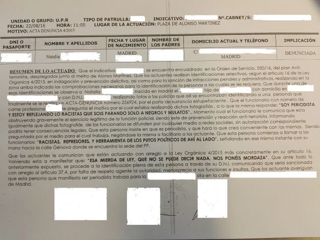 Natalia: "La policía me dijo: 'Si no te gusta tu país lárgate de aquí"': "La policía me dijo: Si no te gusta tu país, lárgate'' Natalia: "La policía me dijo: 'Si no te gusta tu país lárgate de aquí"': "La policía me dijo: Si no te gusta tu país, lárgate''