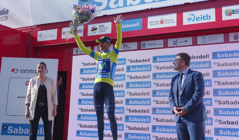 Alejandro Valverde ganó en Arrate y consiguió el jersey amarillo. Alejandro Valverde ganó en Arrate y consiguió el jersey amarillo.