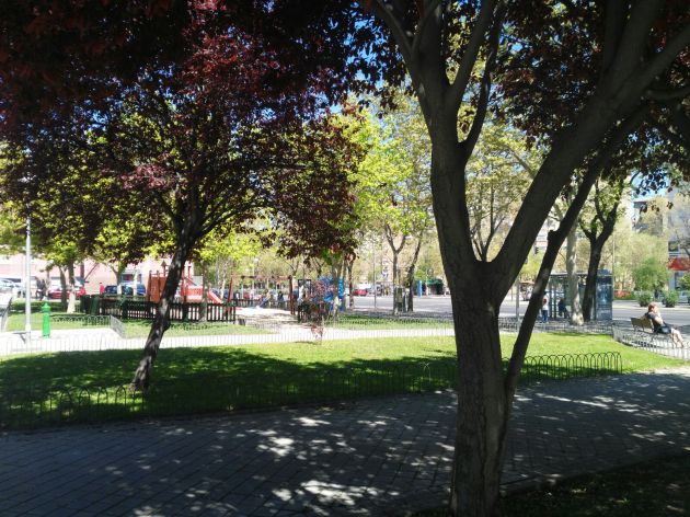 La zona ajardinada de Ciudad Lineal, futuro Jardines de los Combatientes de la Nueve La zona ajardinada de Ciudad Lineal, futuro Jardines de los Combatientes de la Nueve