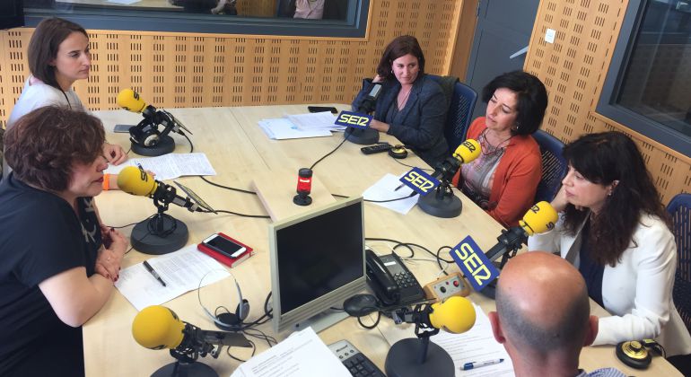 Las concejalas, durante el debate de la Junta de Portavoces Las concejalas, durante el debate de la Junta de Portavoces