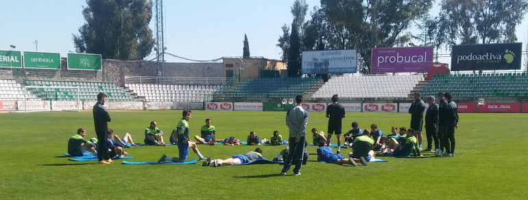 El Toledo, a la finalización de uno de sus entrenamientos El Toledo, a la finalización de uno de sus entrenamientos