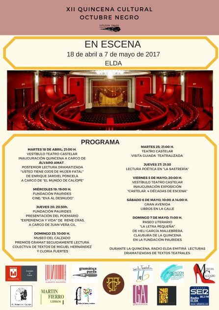 "En escena" del 18 abril al 7 de mayo de 2017 "En escena" del 18 abril al 7 de mayo de 2017