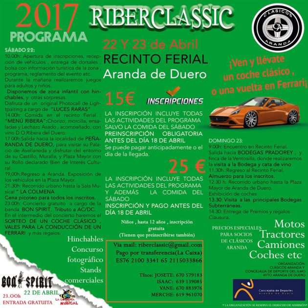 Programa de Riberclassic 2017 Programa de Riberclassic 2017