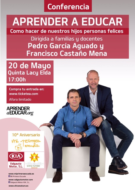 Pedro Aguado y Francisco Castaño Mena explicarán el próximo sábado 20 de mayo en el restaurante ‘Quinta Lacy’ de Elda, cómo guiar a los hijos durante su crecimiento Pedro Aguado y Francisco Castaño Mena explicarán el próximo sábado 20 de mayo en el restaurante ‘Quinta Lacy’ de Elda, cómo guiar a los hijos durante su crecimiento