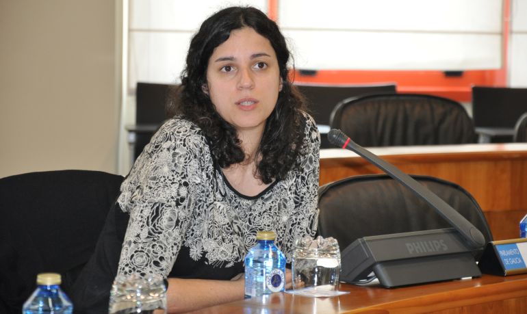 La diputada Noa Presas durante una intervención La diputada Noa Presas durante una intervención