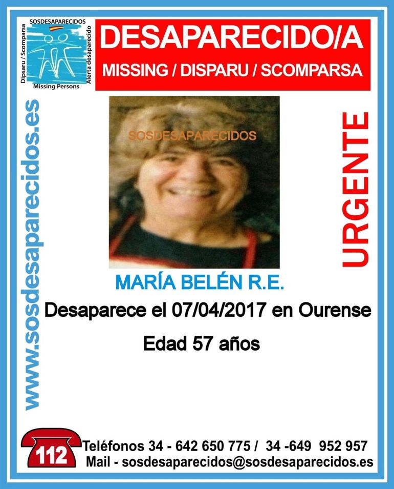 La imagen de la mujer desaparecida el pasado 7 de abril La imagen de la mujer desaparecida el pasado 7 de abril