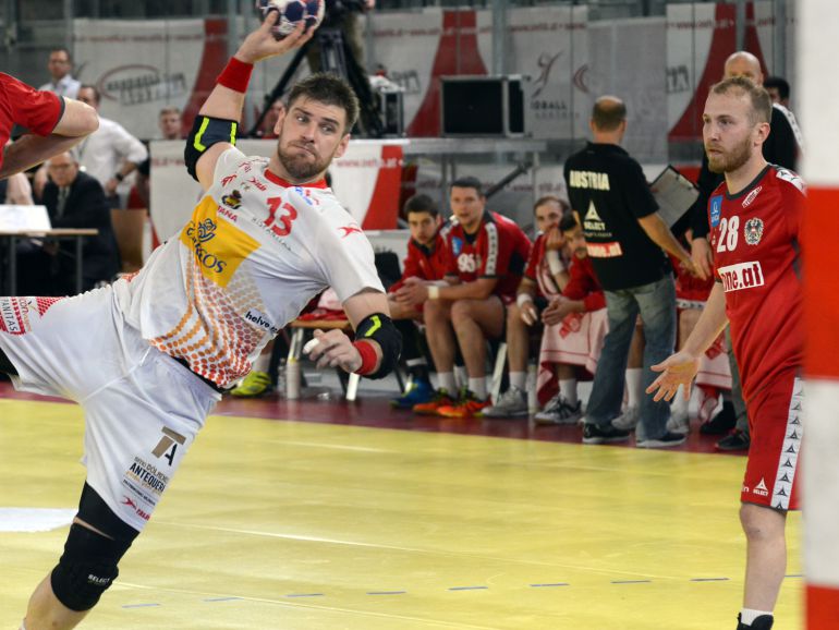 Aguinagalde, en una acción del último partido frente a Austria Aguinagalde, en una acción del último partido frente a Austria