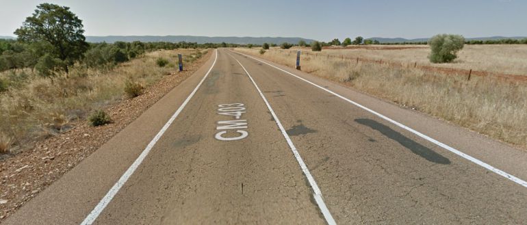Carretera donde ocurría el siniestro Carretera donde ocurría el siniestro