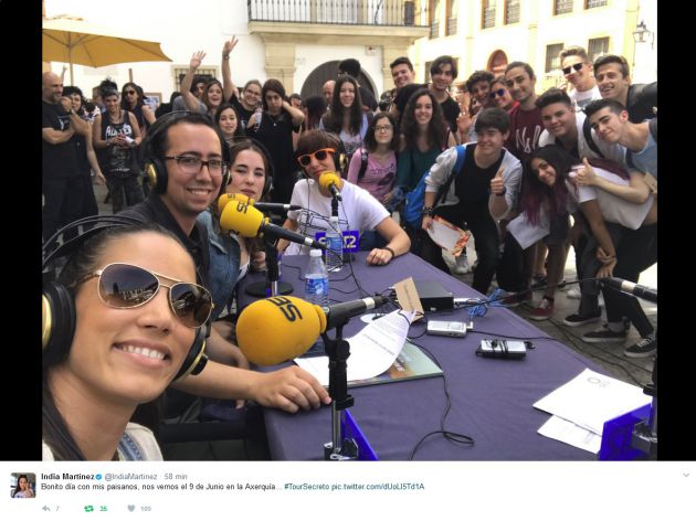 Tweet de India Martínez Tweet de India Martínez