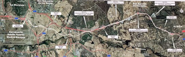 Plano de la propuesta de Fomento para la variante de la A-1 Plano de la propuesta de Fomento para la variante de la A-1
