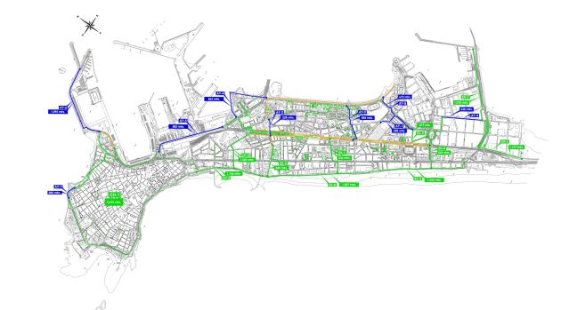 Mapa del carril bici de Cádiz Mapa del carril bici de Cádiz