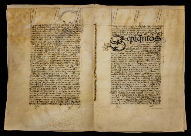 Carta de confirmación del privilegio por parte de Felipe II Carta de confirmación del privilegio por parte de Felipe II