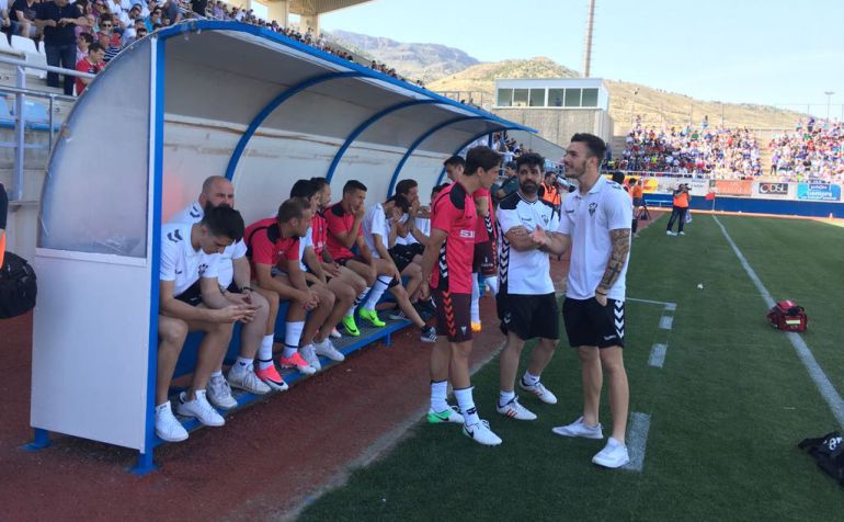 Vestuario del Albacete Balompié durante el partido frente al Lorca Vestuario del Albacete Balompié durante el partido frente al Lorca
