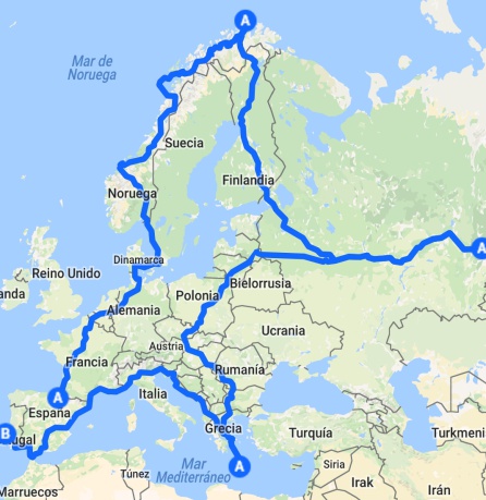 El recorrido aproximado El recorrido aproximado