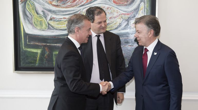 El presidente de Colombia se reune con el lehendakari Urkullu El presidente de Colombia se reune con el lehendakari Urkullu