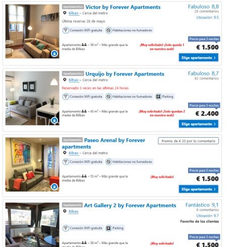 Los apartamentos también han subido los precios por noche. Los apartamentos también han subido los precios por noche.