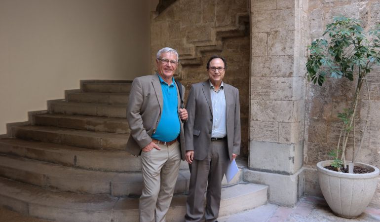 El alcalde Ribó y el conseller Soler en la firma del convenio El alcalde Ribó y el conseller Soler en la firma del convenio