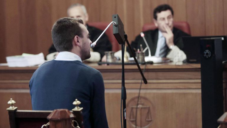 Daniel, el denunciante del 'caso Romanones', durante su declaración. Daniel, el denunciante del 'caso Romanones', durante su declaración.