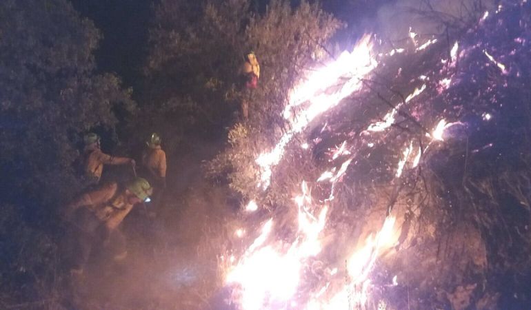 Extinguido el incendio forestal en un paraje de El Garrobo y estabilizado el de Constantina Extinguido el incendio forestal en un paraje de El Garrobo y estabilizado el de Constantina
