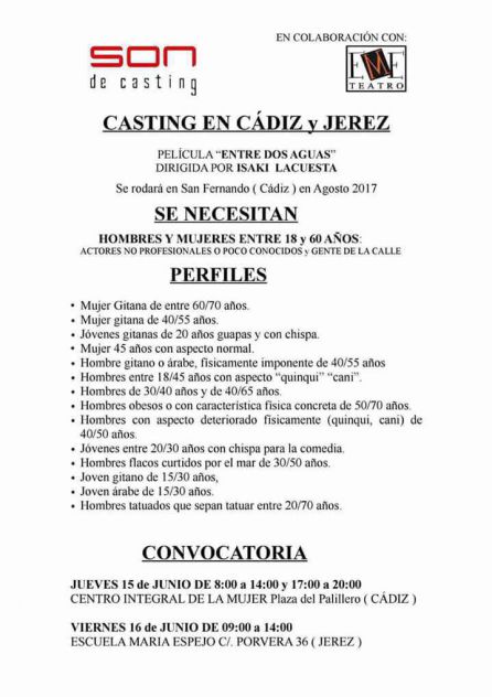Cartel anunciador del casting "sexista" Cartel anunciador del casting "sexista"