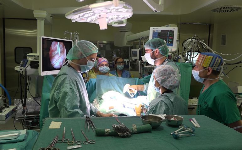 Intervención quirúrgica en el Hospital Gregorio Marañón en septiembre de 2016. Intervención quirúrgica en el Hospital Gregorio Marañón en septiembre de 2016.