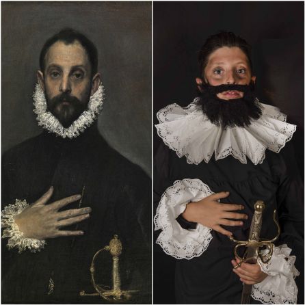 El caballero de la mano en el pecho de El Greco con R. González El caballero de la mano en el pecho de El Greco con R. González