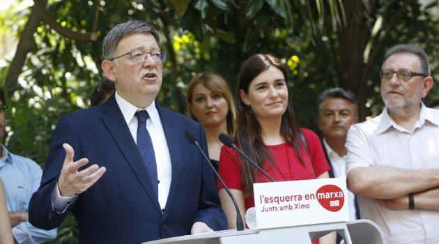 El secretario general del PSPV-PSOE y president de la Generalitat valenciana, Ximo Puig,iz., durante la presentación de su candidatura para revalidar su cargo al frente de los socialistas valencianos El secretario general del PSPV-PSOE y president de la Generalitat valenciana, Ximo Puig,iz., durante la presentación de su candidatura para revalidar su cargo al frente de los socialistas valencianos