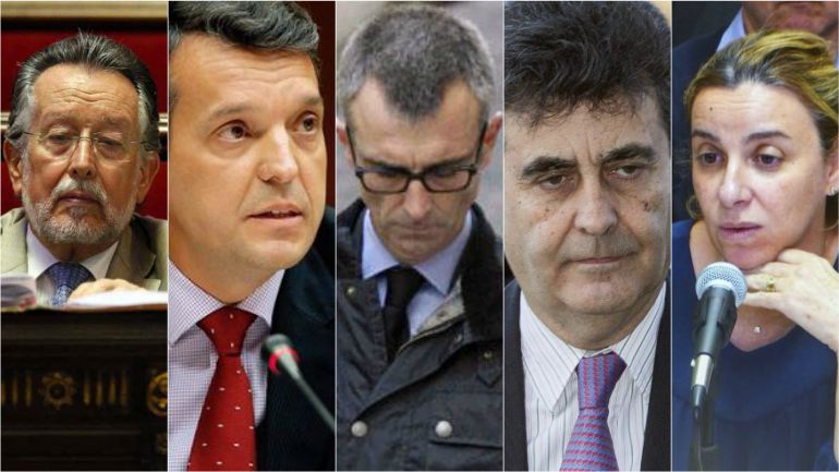 Los cinco imputados valencianos por caso Nóos Los cinco imputados valencianos por caso Nóos
