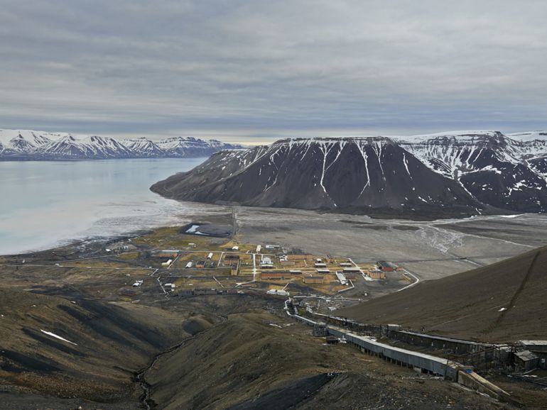 Panorámica de Pyramiden Panorámica de Pyramiden