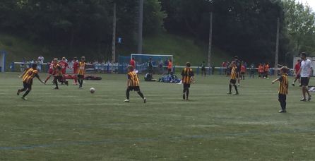 Jugadores del Molins de Rei durante un partido de la Donosti Cup Jugadores del Molins de Rei durante un partido de la Donosti Cup