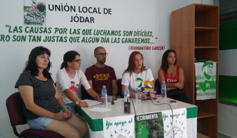 Momento de la rueda de prensa de presentación del recibimiento Momento de la rueda de prensa de presentación del recibimiento