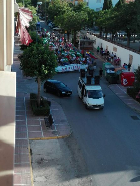 La manifestación a su paso por la Plaza de Fátima La manifestación a su paso por la Plaza de Fátima