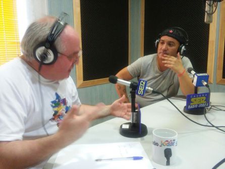 Otro momento de la entrevista, en nuestros estudios Otro momento de la entrevista, en nuestros estudios